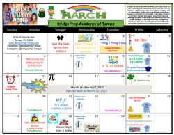 March Calendar